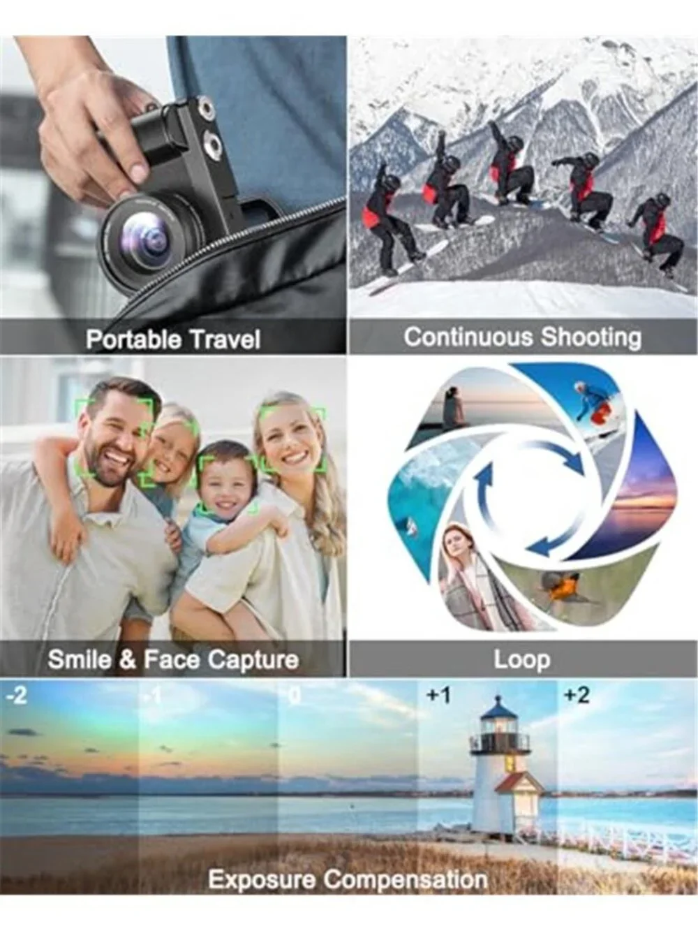 4K Digital Camera for Beginners & Teens, with Flip Screen, 32G Card